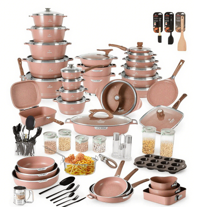 Complete 132 Piece Cooking & Kitchenware Set Premium!