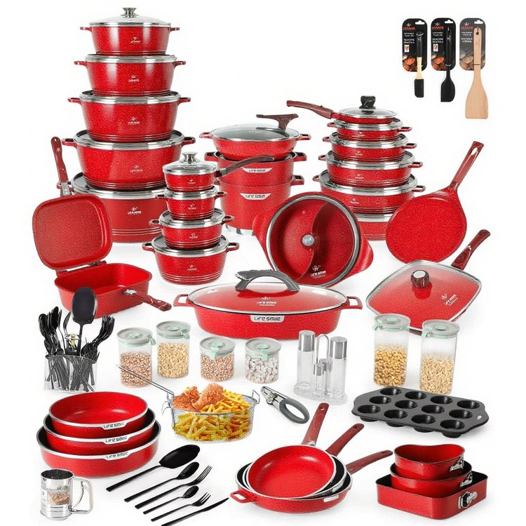 Complete 132 Piece Cooking & Kitchenware Set Premium!