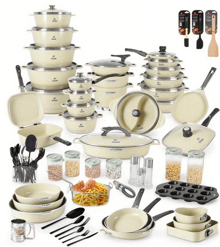 Complete 132 Piece Cooking & Kitchenware Set Premium!