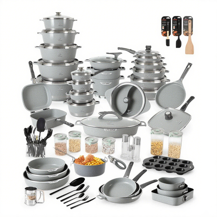 Complete 132 Piece Cooking & Kitchenware Set Premium!
