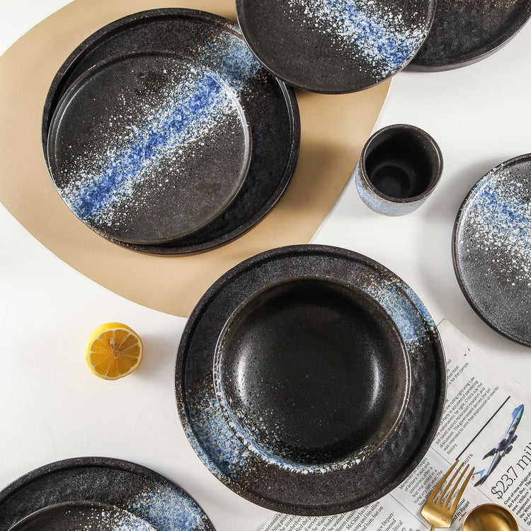 Aloha 16-Piece Blue Stoneware Set