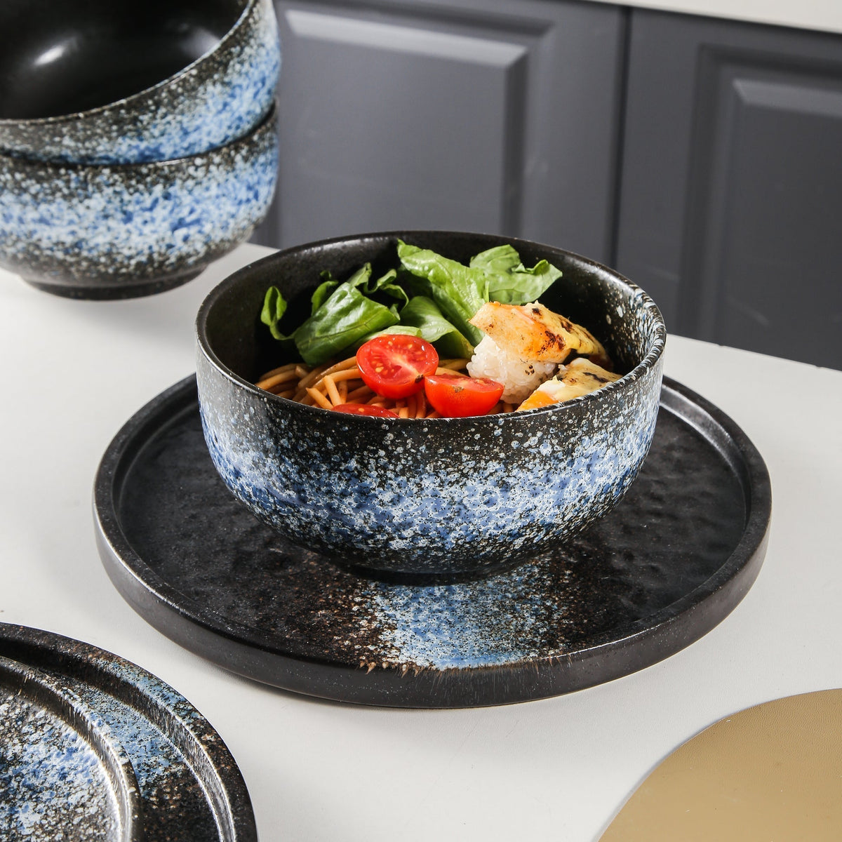 Aloha 16-Piece Blue Stoneware Set