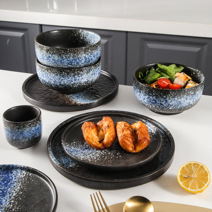 Aloha 16-Piece Blue Stoneware Set