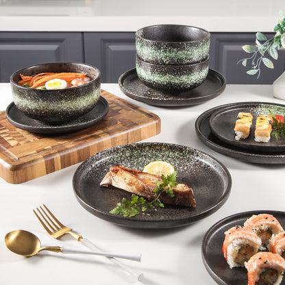 Aloha 16-Piece Green Stoneware Set